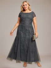 Trumpet/Mermaid Scoop Ankle-Length Lace Tulle Mother of the Bride Dress With Sequins Beading
